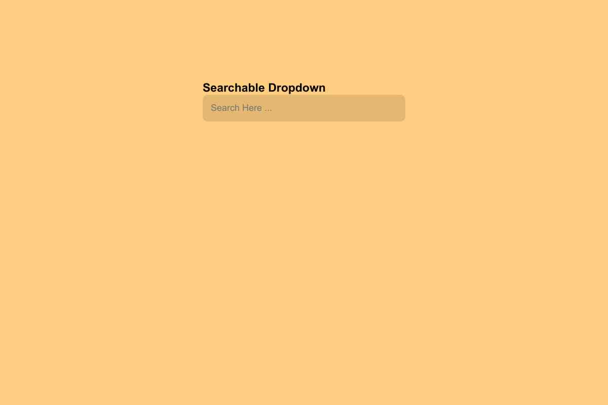 Searchable Dropdown