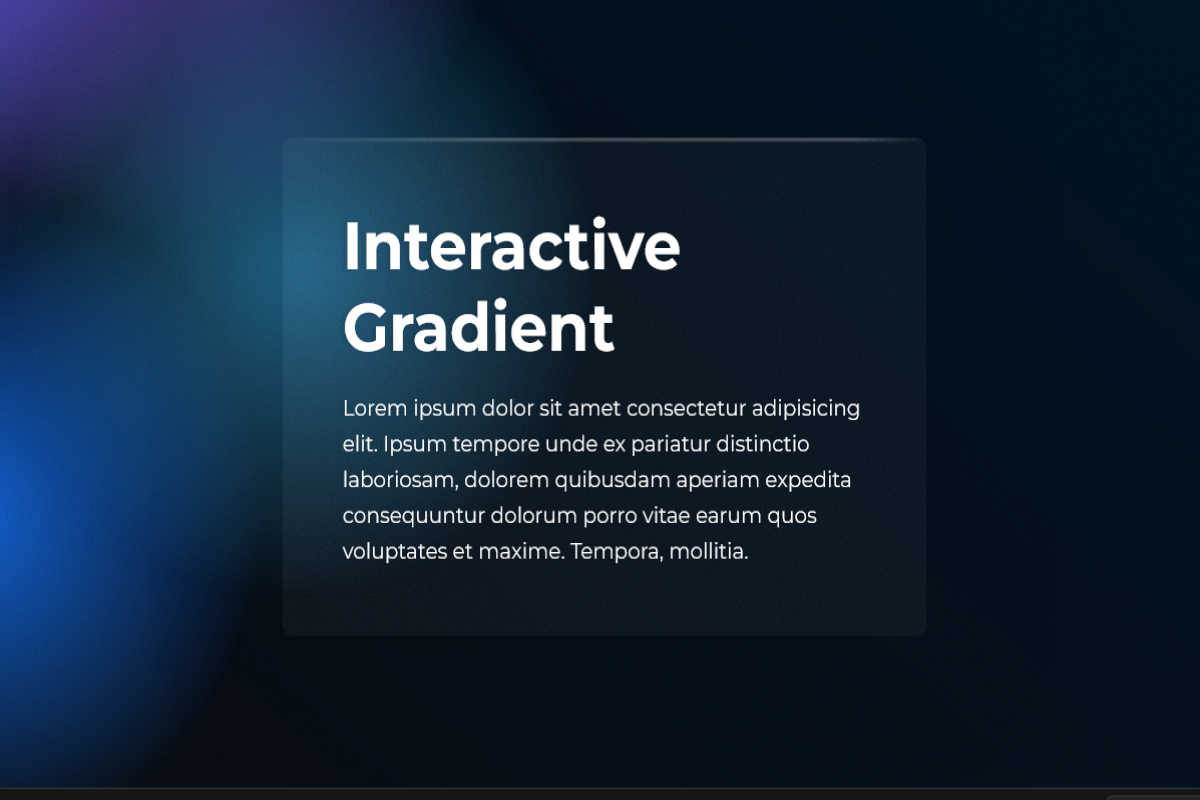 Interactive Gradient Color Background | Moving Mouse Animation