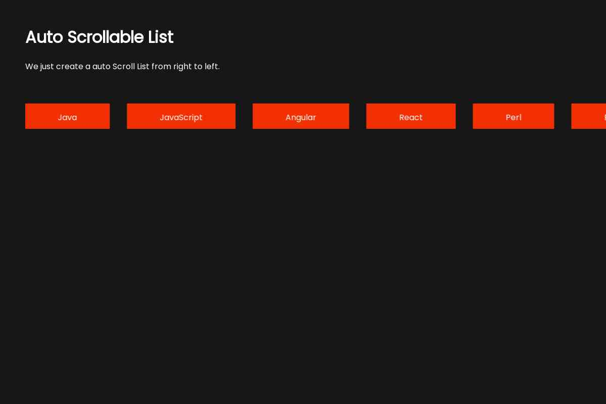 Auto Scrollable List